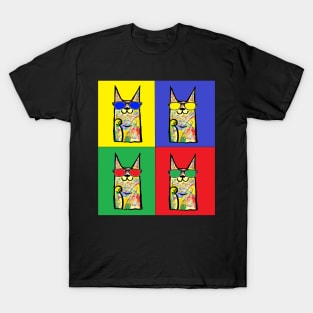 graffiti cat pop art red 34 T-Shirt